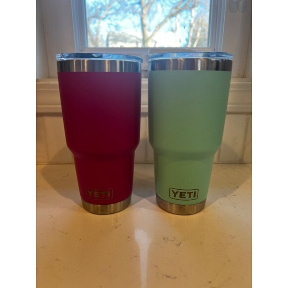 Yeti Rambler 30 oz Tumbler, Pink and Mint Set of 2 - Picture 3 of 8